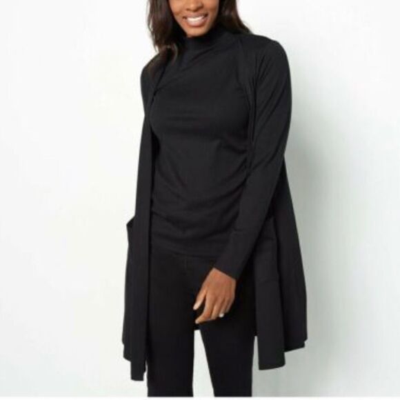 All Worthy Hunter McGrady Open Front Rib Cardigan - Picture 2 of 5